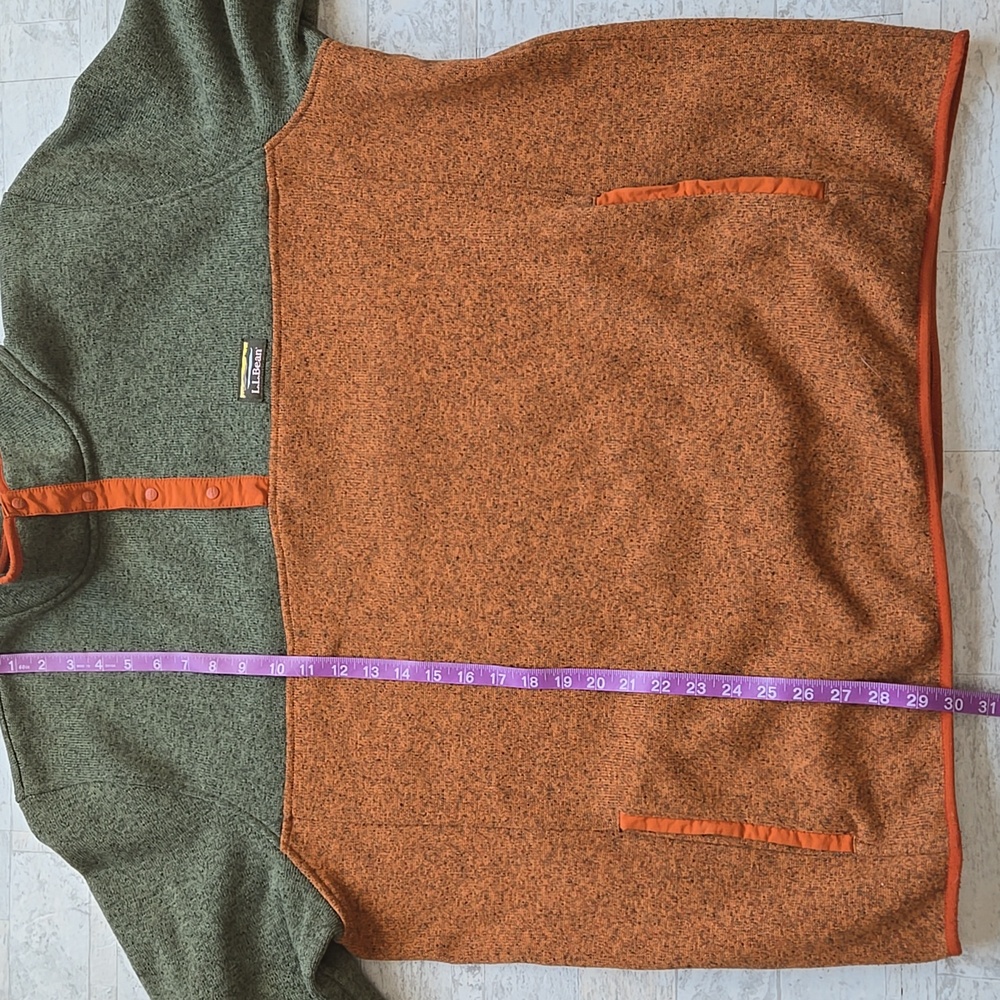 L.L. Bean Mens Sweater Pullover Fleece Colorblock Dize XXL 2X TALL - Picture 11 of 12